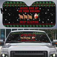 Sloth Keep Sleeping Christmas Auto Sun Shade Xmas Holiday Patterns - Wonder Print Shop