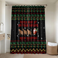 Sloth Keep Sleeping Christmas Bathroom Set Xmas Holiday Patterns - Wonder Print Shop