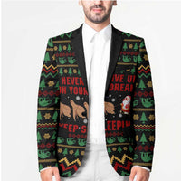 Sloth Keep Sleeping Christmas Blazer Xmas Holiday Patterns - Wonder Print Shop