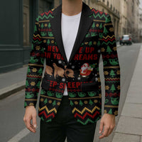 Sloth Keep Sleeping Christmas Blazer Xmas Holiday Patterns - Wonder Print Shop