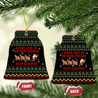Sloth Keep Sleeping Christmas Ceramic Ornament Xmas Holiday Patterns - Wonder Print Shop