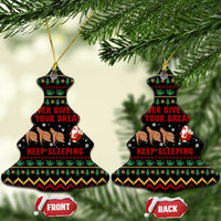 Sloth Keep Sleeping Christmas Ceramic Ornament Xmas Holiday Patterns - Wonder Print Shop