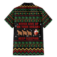 Sloth Keep Sleeping Christmas Family Matching Mermaid Dress and Hawaiian Shirt Xmas Holiday Patterns - Wonder Print Shop