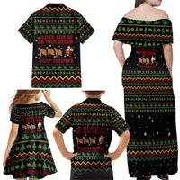 Sloth Keep Sleeping Christmas Family Matching Off Shoulder Maxi Dress and Hawaiian Shirt Xmas Holiday Patterns - Wonder Print Shop