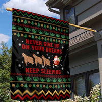Sloth Keep Sleeping Christmas Garden Flag Xmas Holiday Patterns - Wonder Print Shop