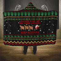 Sloth Keep Sleeping Christmas Hooded Blanket Xmas Holiday Patterns - Wonder Print Shop