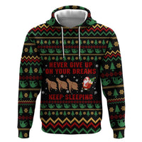 Sloth Keep Sleeping Christmas Hoodie Xmas Holiday Patterns - Wonder Print Shop
