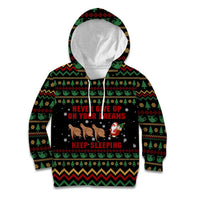 Sloth Keep Sleeping Christmas Kid Hoodie Xmas Holiday Patterns - Wonder Print Shop
