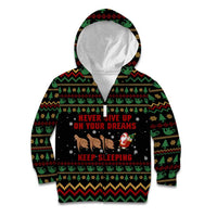 Sloth Keep Sleeping Christmas Kid Hoodie Xmas Holiday Patterns - Wonder Print Shop