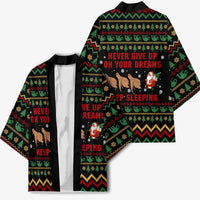 Sloth Keep Sleeping Christmas Kimono Xmas Holiday Patterns - Wonder Print Shop