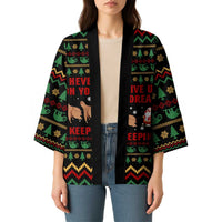 Sloth Keep Sleeping Christmas Kimono Xmas Holiday Patterns - Wonder Print Shop
