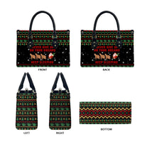Sloth Keep Sleeping Christmas Leather Bag Xmas Holiday Patterns - Wonder Print Shop