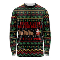Sloth Keep Sleeping Christmas Long Sleeve Shirt Xmas Holiday Patterns - Wonder Print Shop