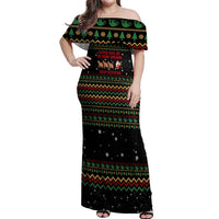 Sloth Keep Sleeping Christmas Off Shoulder Maxi Dress Xmas Holiday Patterns - Wonder Print Shop