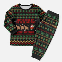 Sloth Keep Sleeping Christmas Pajama Set Xmas Holiday Patterns - Wonder Print Shop