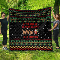 Sloth Keep Sleeping Christmas Quilt Xmas Holiday Patterns - Wonder Print Shop