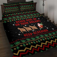 Sloth Keep Sleeping Christmas Quilt Bed Set Xmas Holiday Patterns - Wonder Print Shop