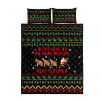 Sloth Keep Sleeping Christmas Quilt Bed Set Xmas Holiday Patterns - Wonder Print Shop