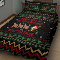 Sloth Keep Sleeping Christmas Quilt Bed Set Xmas Holiday Patterns - Wonder Print Shop