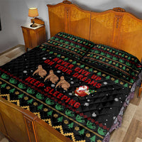 Sloth Keep Sleeping Christmas Quilt Bed Set Xmas Holiday Patterns - Wonder Print Shop