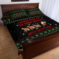 Sloth Keep Sleeping Christmas Quilt Bed Set Xmas Holiday Patterns - Wonder Print Shop