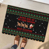 Sloth Keep Sleeping Christmas Rubber Doormat Xmas Holiday Patterns - Wonder Print Shop