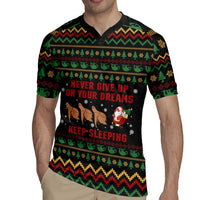 Sloth Keep Sleeping Christmas Rugby Jersey Xmas Holiday Patterns - Wonder Print Shop