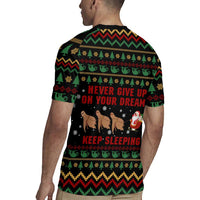 Sloth Keep Sleeping Christmas Rugby Jersey Xmas Holiday Patterns - Wonder Print Shop