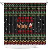 Sloth Keep Sleeping Christmas Shower Curtain Xmas Holiday Patterns - Wonder Print Shop