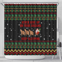 Sloth Keep Sleeping Christmas Shower Curtain Xmas Holiday Patterns - Wonder Print Shop
