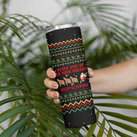 Sloth Keep Sleeping Christmas Skinny Tumbler Xmas Holiday Patterns - Wonder Print Shop