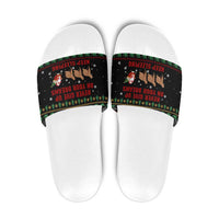 Sloth Keep Sleeping Christmas Slide Sandals Xmas Holiday Patterns - Wonder Print Shop