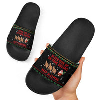 Sloth Keep Sleeping Christmas Slide Sandals Xmas Holiday Patterns - Wonder Print Shop
