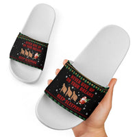 Sloth Keep Sleeping Christmas Slide Sandals Xmas Holiday Patterns - Wonder Print Shop