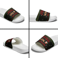 Sloth Keep Sleeping Christmas Slide Sandals Xmas Holiday Patterns - Wonder Print Shop