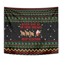 Sloth Keep Sleeping Christmas Tapestry Xmas Holiday Patterns - Wonder Print Shop