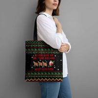 Sloth Keep Sleeping Christmas Tote Bag Xmas Holiday Patterns - Wonder Print Shop