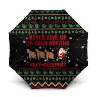 Sloth Keep Sleeping Christmas Umbrella Xmas Holiday Patterns - Wonder Print Shop