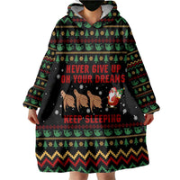 Sloth Keep Sleeping Christmas Wearable Blanket Hoodie Xmas Holiday Patterns - Wonder Print Shop