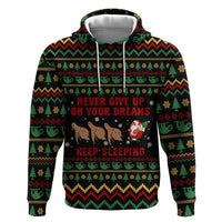 Sloth Keep Sleeping Christmas Zip Hoodie Xmas Holiday Patterns - Wonder Print Shop