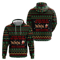 Sloth Keep Sleeping Christmas Zip Hoodie Xmas Holiday Patterns - Wonder Print Shop