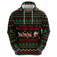 Sloth Keep Sleeping Christmas Zip Hoodie Xmas Holiday Patterns - Wonder Print Shop