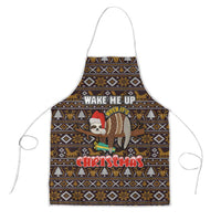 Sloth Wake Me Up Christmas Apron Xmas Holiday Patterns - Wonder Print Shop