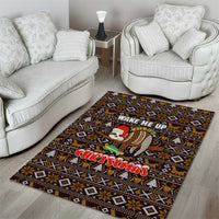Sloth Wake Me Up Christmas Area Rug Xmas Holiday Patterns - Wonder Print Shop