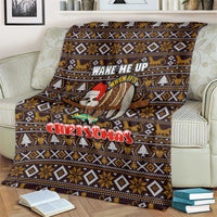 Sloth Wake Me Up Christmas Blanket Xmas Holiday Patterns - Wonder Print Shop