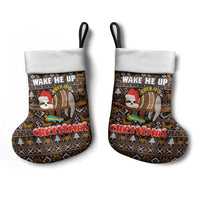 Sloth Wake Me Up Christmas Stocking Xmas Holiday Patterns - Wonder Print Shop