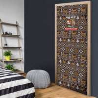 Sloth Wake Me Up Christmas Door Cover Xmas Holiday Patterns - Wonder Print Shop