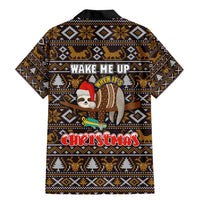 Sloth Wake Me Up Christmas Family Matching Mermaid Dress and Hawaiian Shirt Xmas Holiday Patterns - Wonder Print Shop