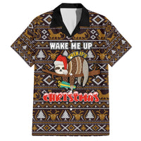 Sloth Wake Me Up Christmas Hawaiian Shirt Xmas Holiday Patterns - Wonder Print Shop