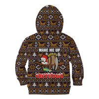 Sloth Wake Me Up Christmas Kid Hoodie Xmas Holiday Patterns - Wonder Print Shop